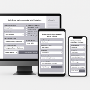 Travel Smart AI Form – Rental Package